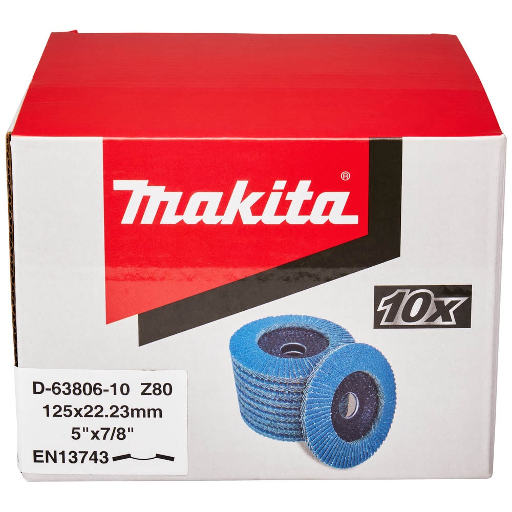 Лепестковый шлифкруг 125x22,23 мм Z80 (вогнутый) MAKITA (D-63806), фото 4