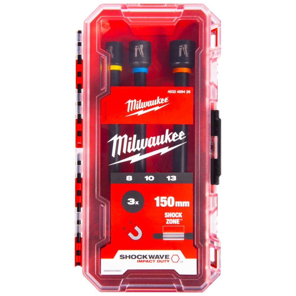 Набор торцовых ударных насадок 8/10/13 мм (150 мм / 3 шт) Shockwave Impact Duty Milwaukee (4932499426)