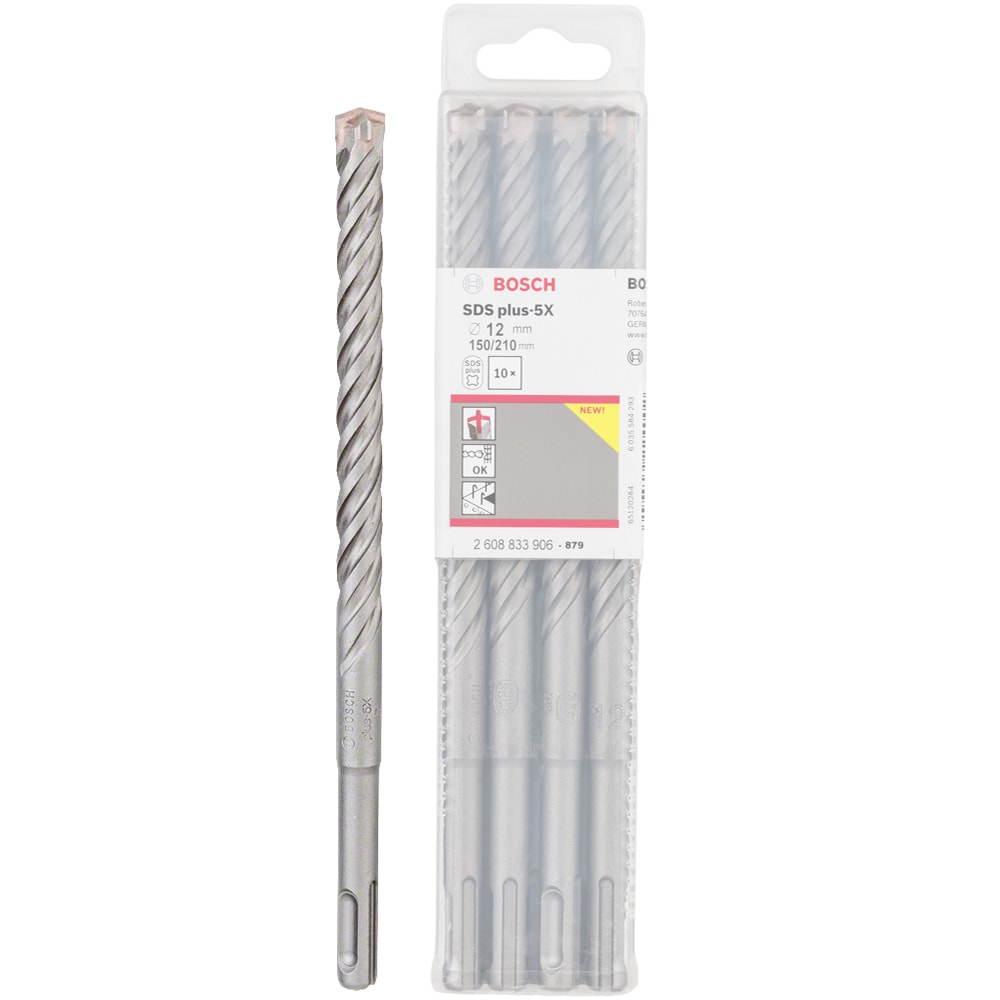Бур по бетону SDS-Plus-5X 12x150x210 мм (10 шт) BOSCH (2608833906)