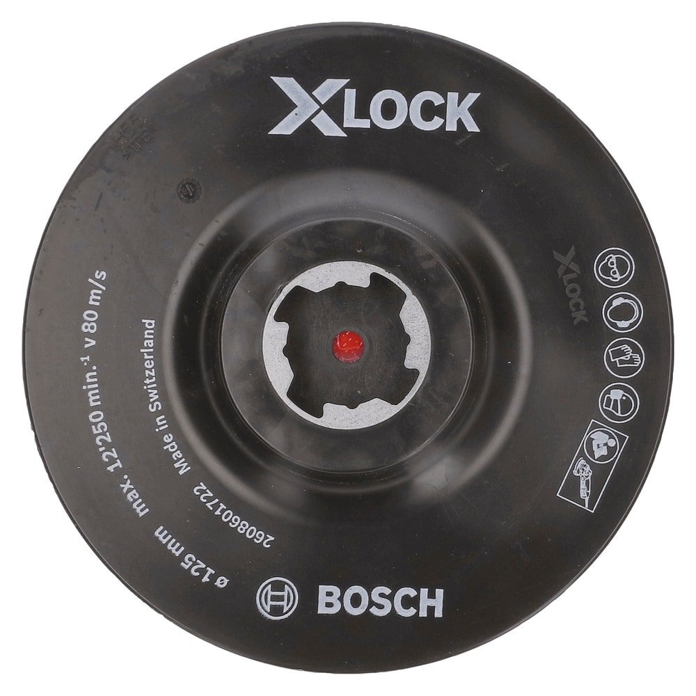 Тарелка опорная на липучке 125 мм X-LOCK для углошлифмашин BOSCH (2608601722), фото 5