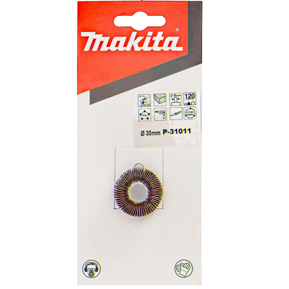 Насадка шлифовальная 30х20 мм / хв 6 мм K120 по дереву / металлу MAKITA (P-31011)
