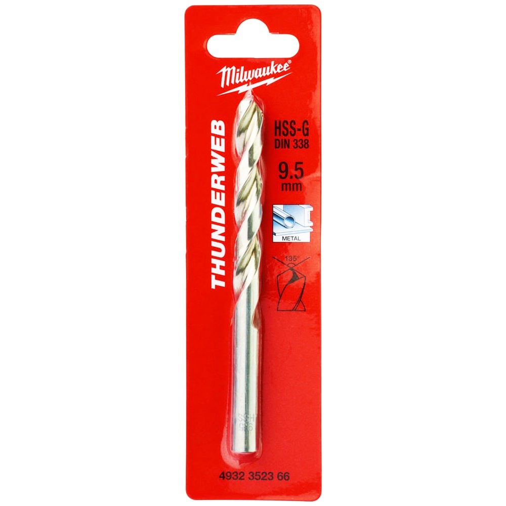Сверло по металлу 9,5x2125 мм (1 шт) HSS-G Thunderweb Milwaukee (4932352366)