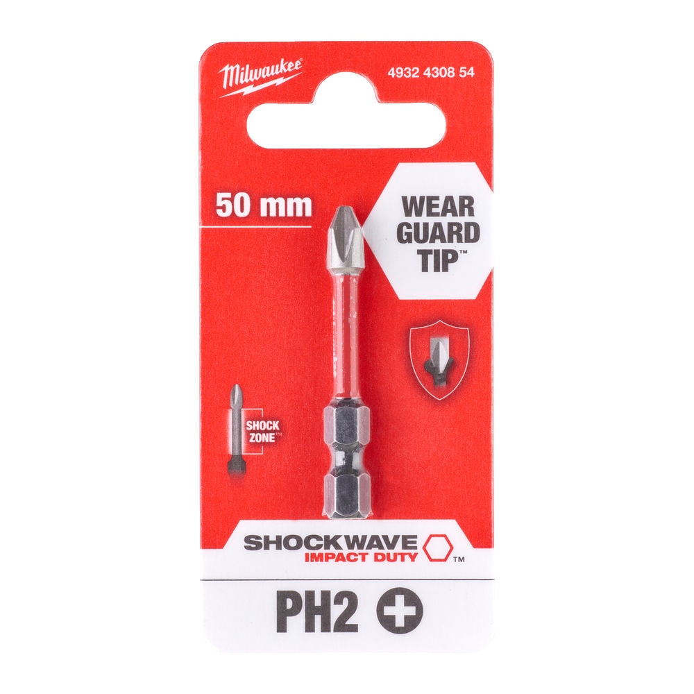 Бита Shockwave Impact Duty PH2 50 мм (1 шт) Milwaukee (4932430854)