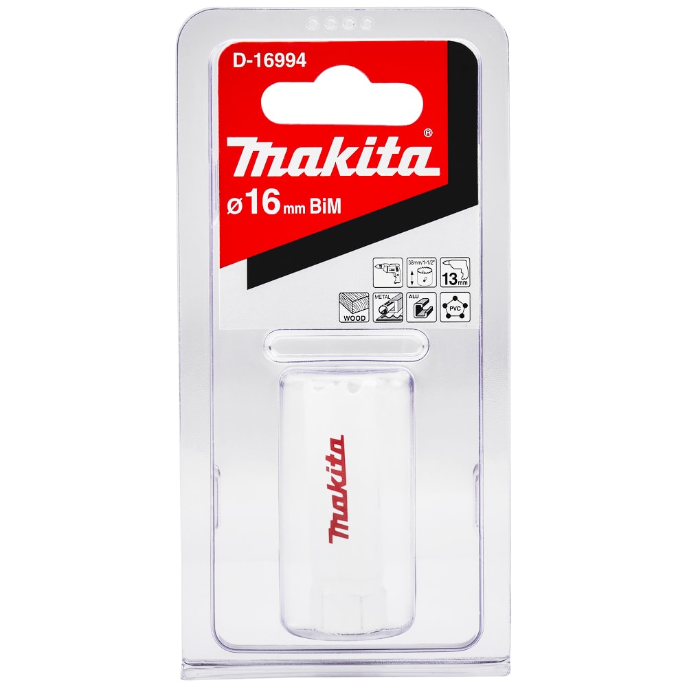 Коронка по дереву 16 мм (BiM / резьба 1/2"), MAKITA