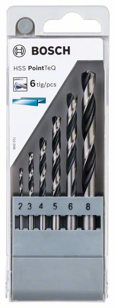 Набор_Сверла по металлу HSS PointTeQ 2-8 мм (6 шт / Кейс Pro), BOSCH