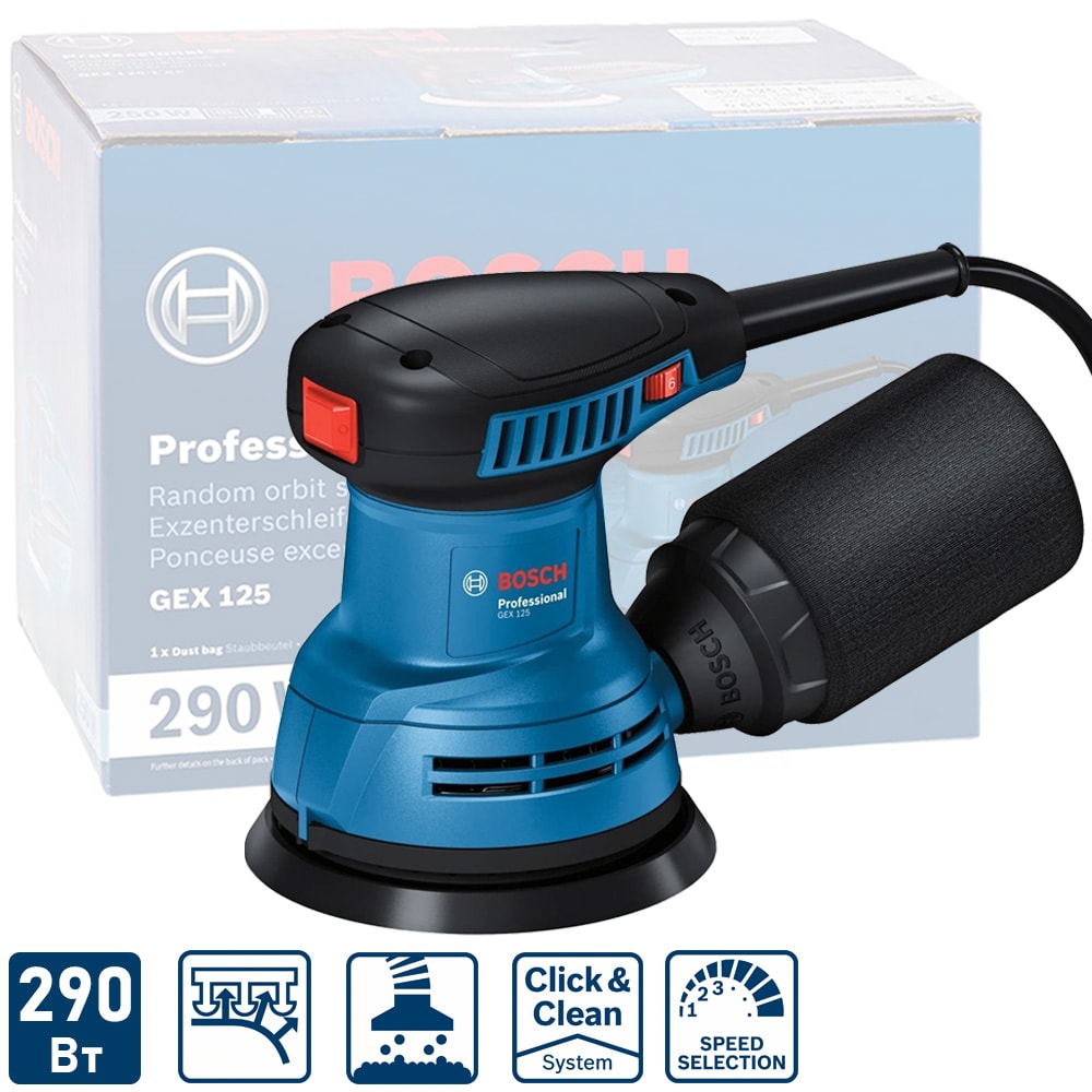 Эксцентриковая шлифмашина GEX 125 Professional BOSCH (06013A8020)