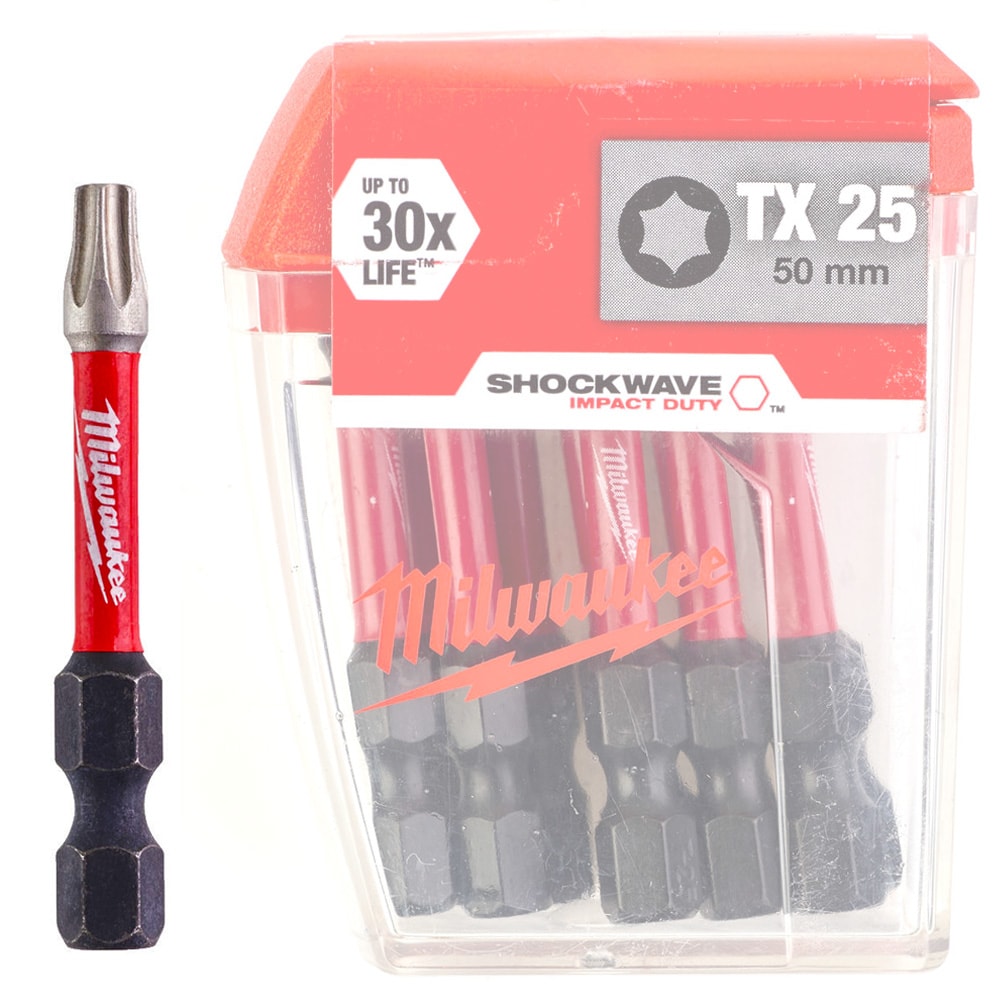 Бита Shockwave Impact Duty TX25 50 мм (10 шт) Milwaukee (4932430882)