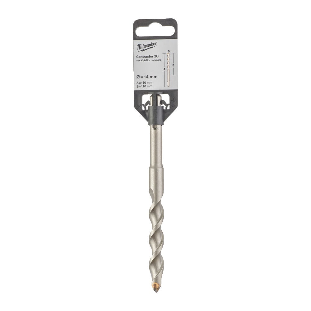 Бур по бетону SDS-Plus Contractor 2C 14х100х160 мм Milwaukee (4932471239)