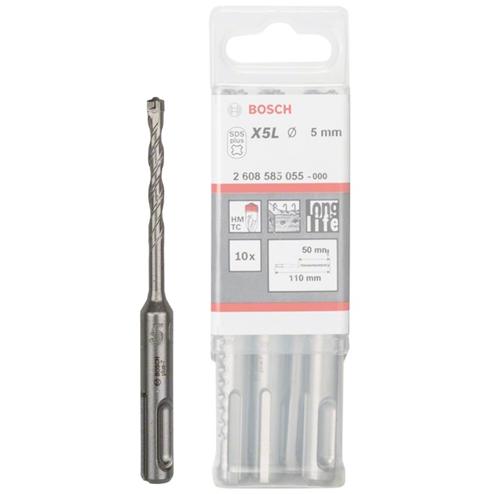 Бур по бетону SDS-Plus-7  5х50х110 мм (10 шт) BOSCH (2608585055)