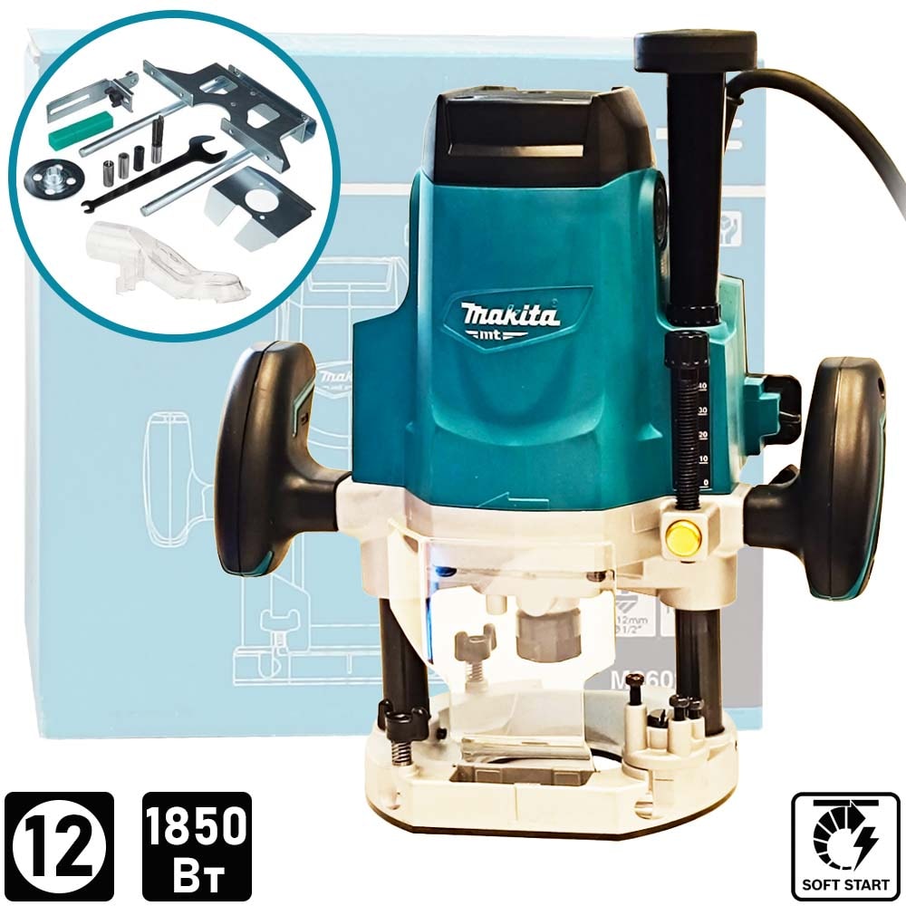 Фрезер M3602B (1650 Вт / 12 мм / Коробка), MAKITA