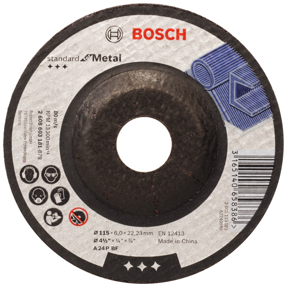 Круг обдирочный 115х6,0х22,23 мм Standard for Metal, BOSCH