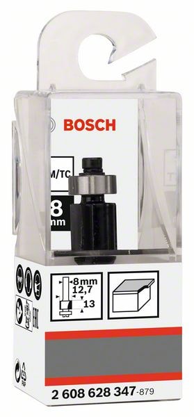 Фреза для выборки заподлицо D12.7x13x56 / хв 8 мм BOSCH (2608628347), фото 2