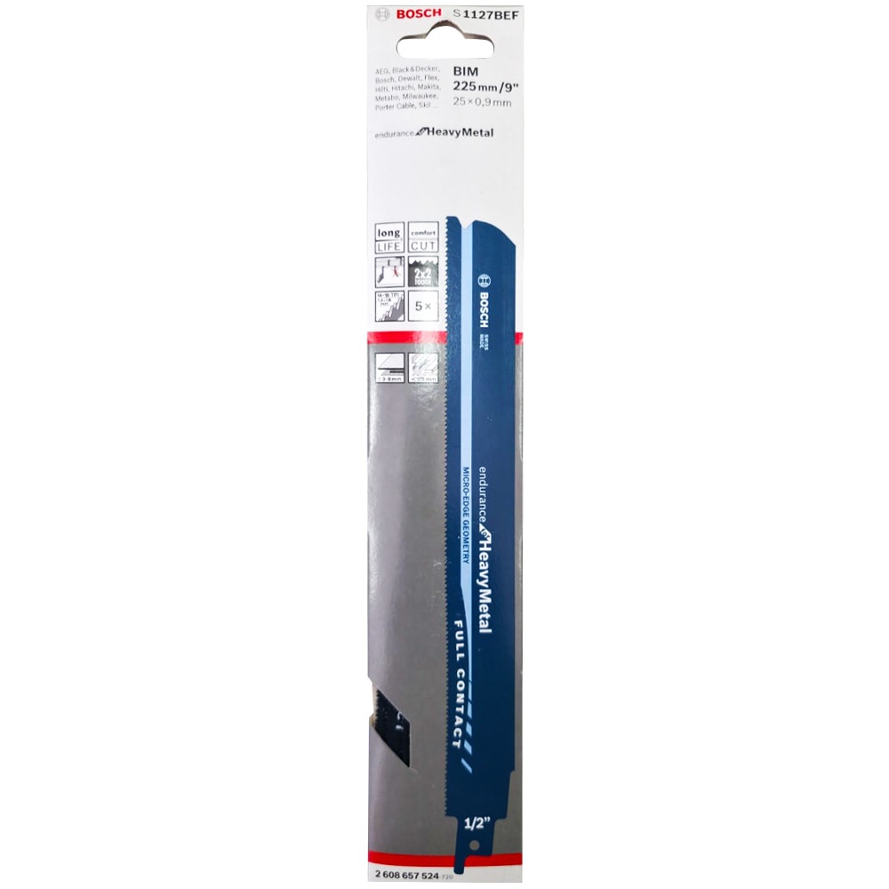 Пильное полотно S 1127 BEF Endurance for Heavy Metal (225 мм) BOSCH (2608657524)