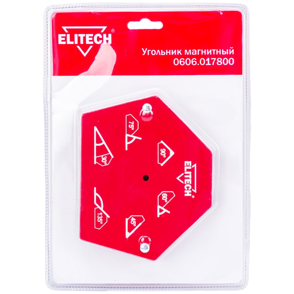 Магнитный уголок 30°/45°/60°/75°/90°/135° (усилие 35 кг) ELITECH (0606.017800)