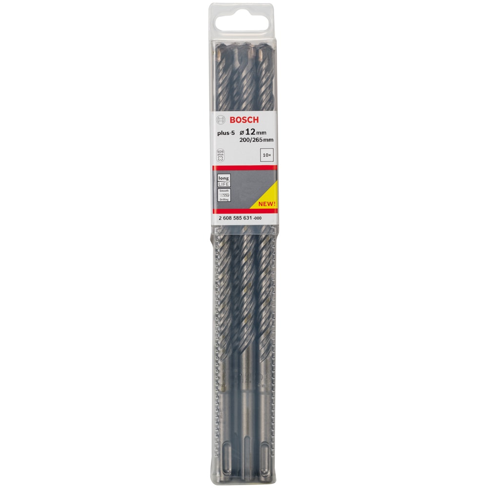 Бур по бетону SDS-Plus-5 12x200x265 мм (10 шт) BOSCH (2608585631), фото 2