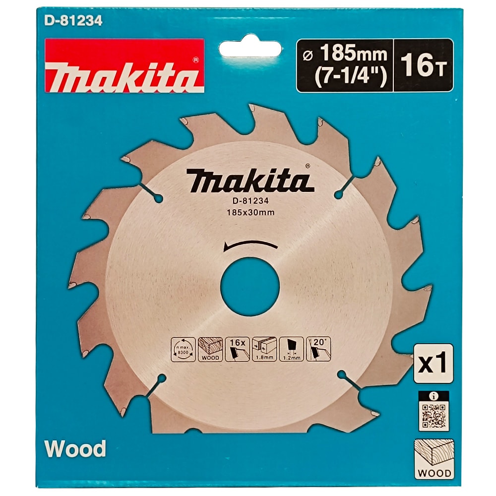 Диск пильный 185x1,8х30/20 мм Z16 Standard (дерево), MAKITA