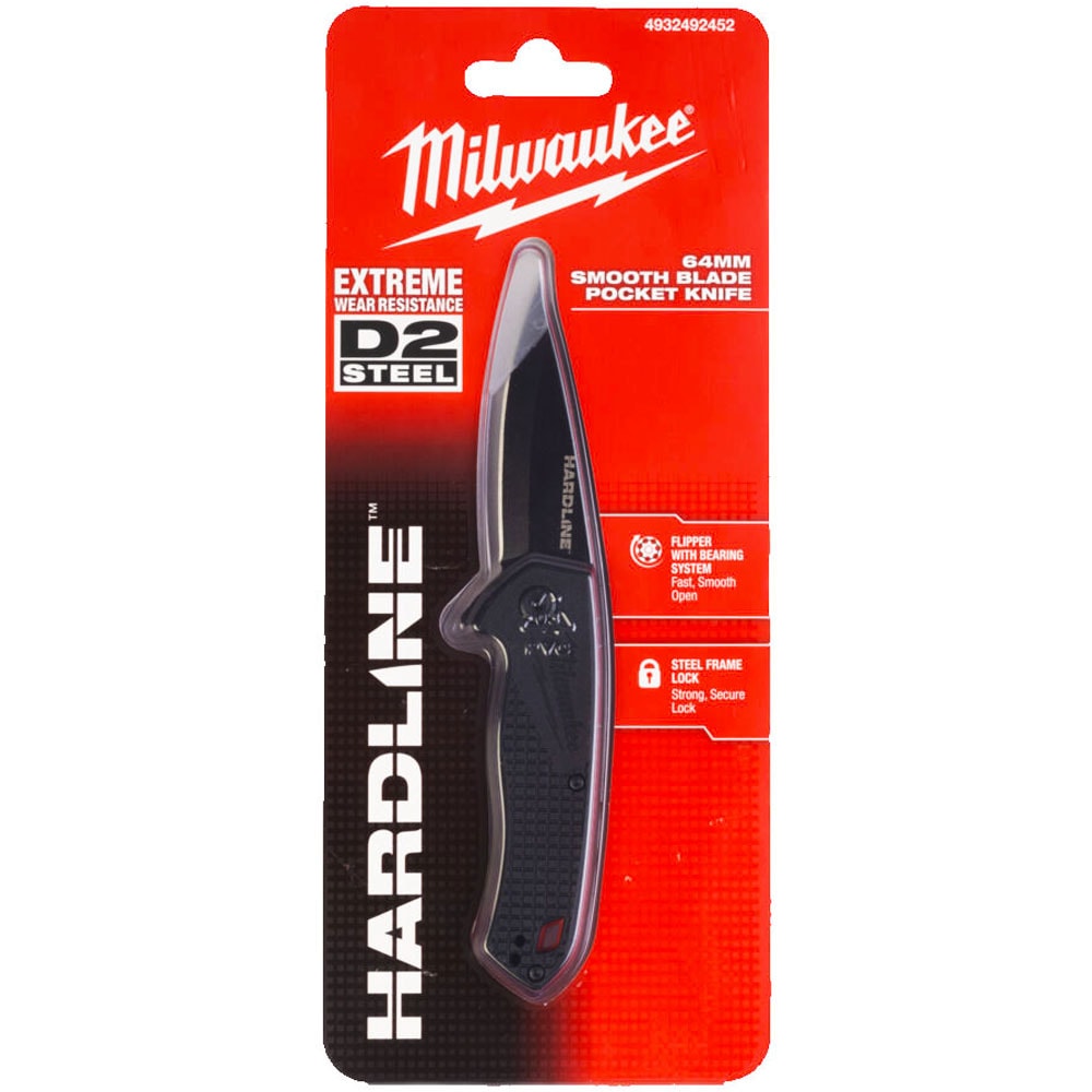 Нож складной 64 мм HARDLINE (D2 сталь) Milwaukee (4932492452)