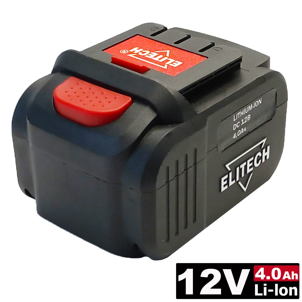 Аккумулятор 12V 4.0 Ah Li-Ion (1 шт) ELITECH (1820.098400)