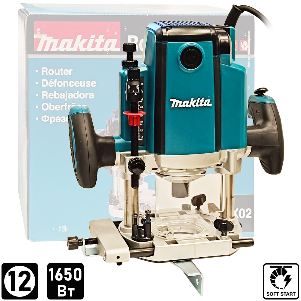 Фрезер вертикальный RP1803X02 (1650 Вт / D12 мм), MAKITA