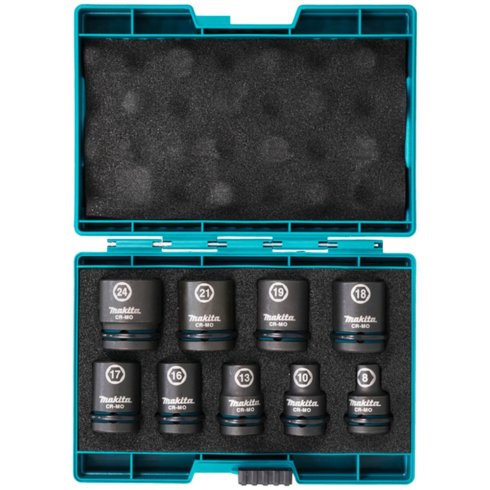 Набор головок ударных 8-24 мм (1/2", 9 шт) Impact Black MAKITA (E-16564)