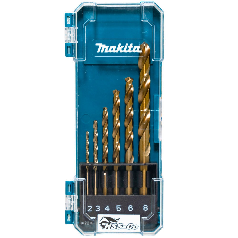 Набор сверл по металлу HSS-Co 2,3,4,5,6,8 мм (6 шт) MAKITA (D-75758)
