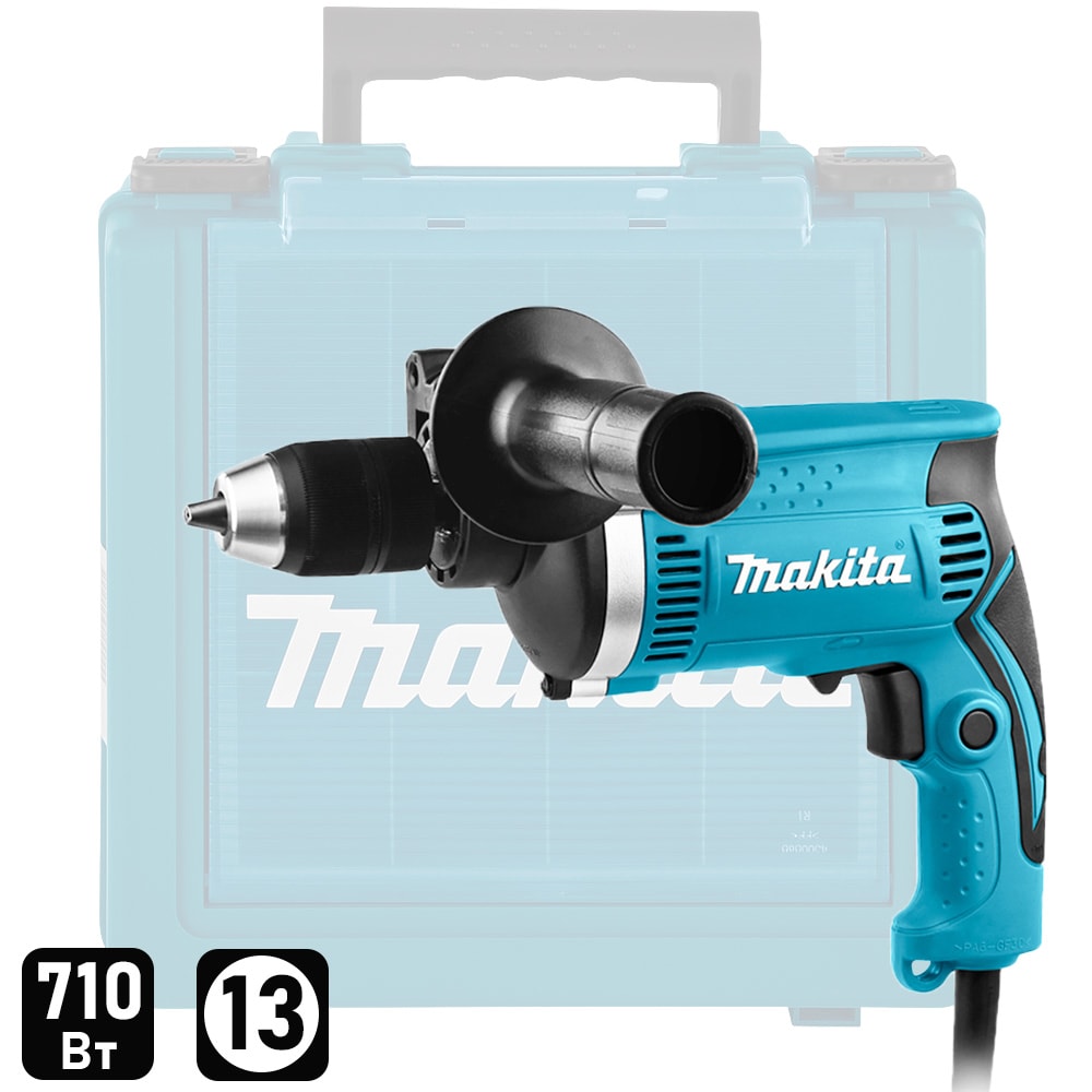 Дрель ударная HP1631K (710 Вт / БЗП_1,5-13мм / Кейс), MAKITA