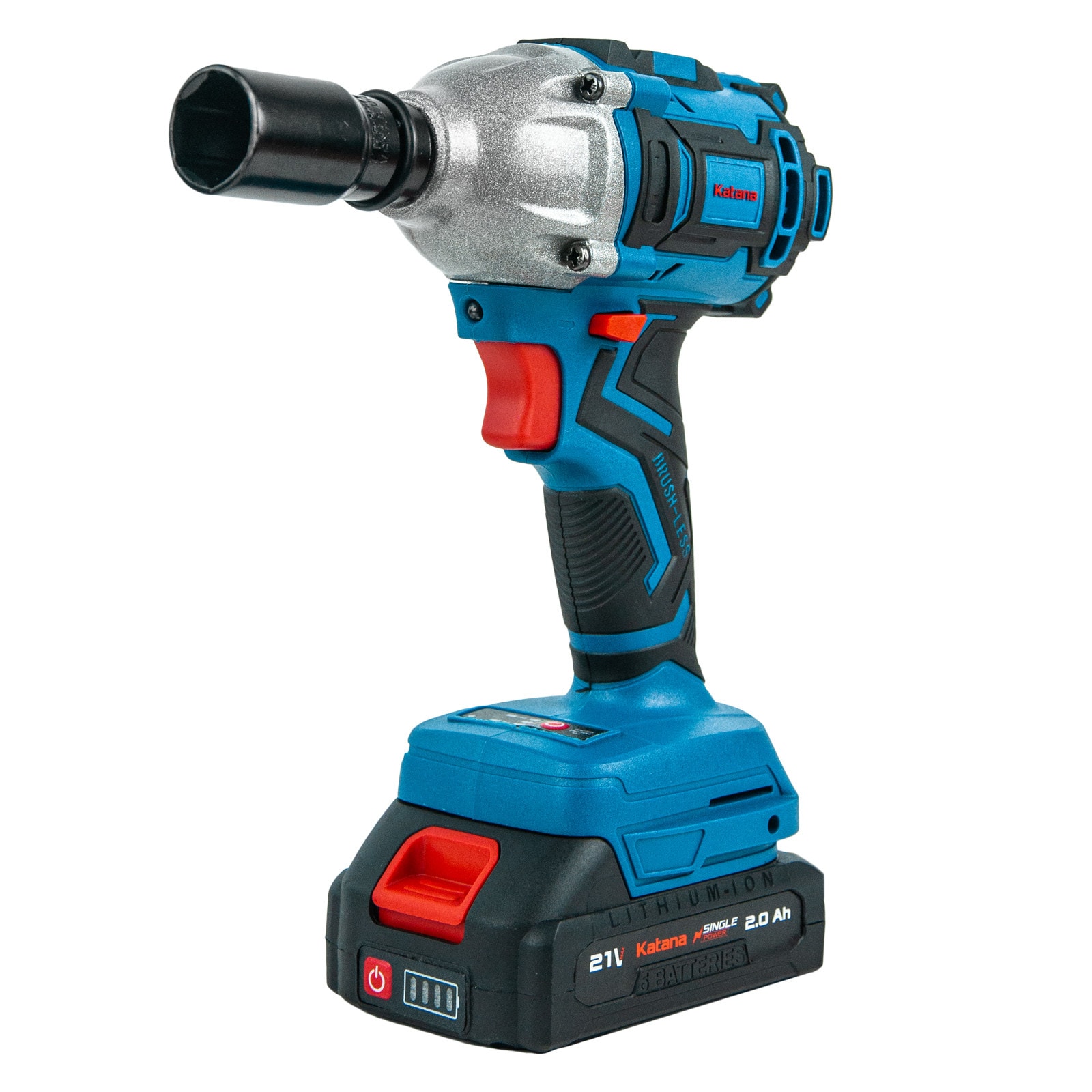 Гайковерт ударный аккумуляторный KATANA UG9400 SinglePOWER(1/2"+1/4",21В,2ск,320Нм,кейс,без АКБ/ЗУ), фото 7