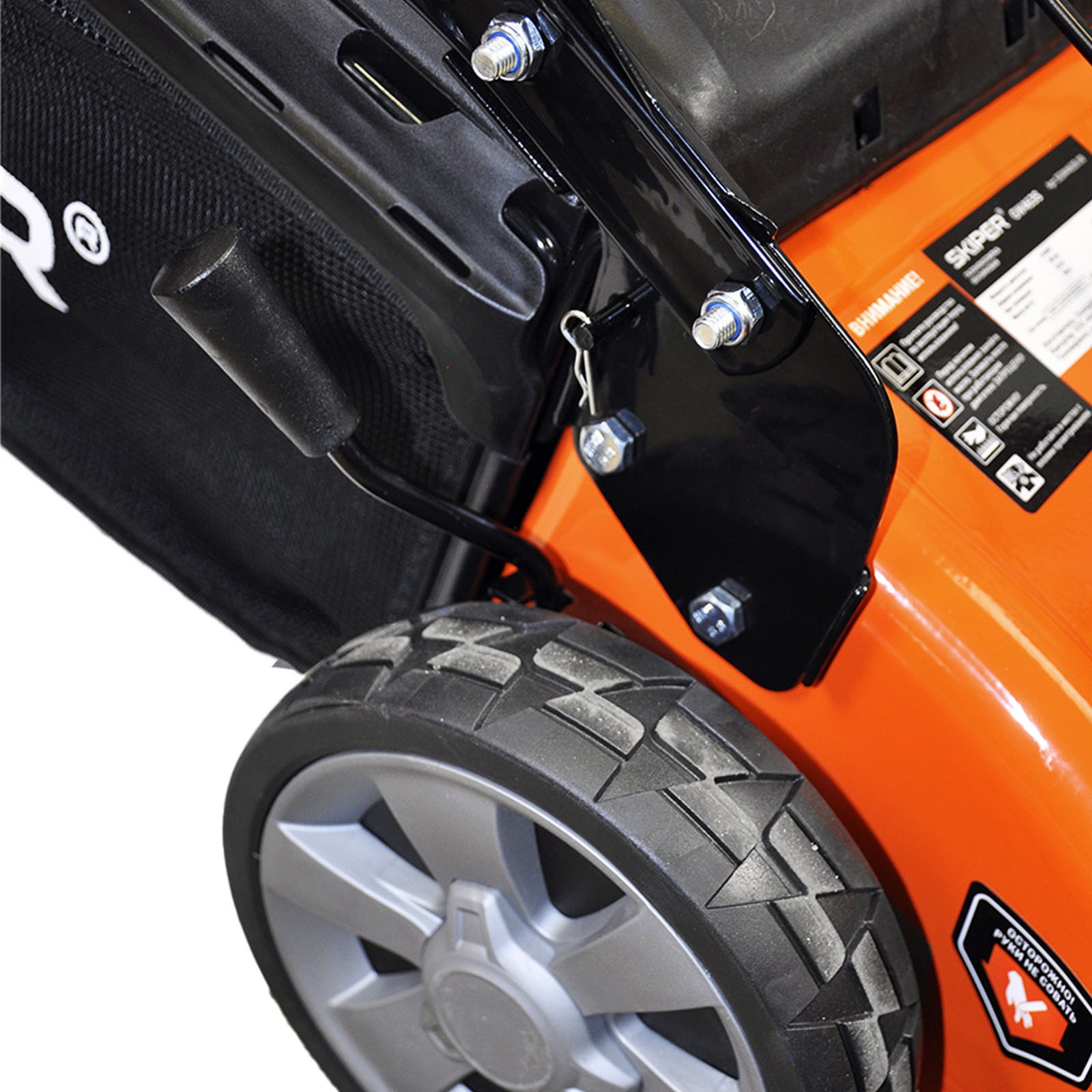 Газонокосилка бензиновая SKIPER GW463S (46см, самох, Loncin 4лс, стал.дека, тр-сб.70л, мульч, +НОЖ), фото 9