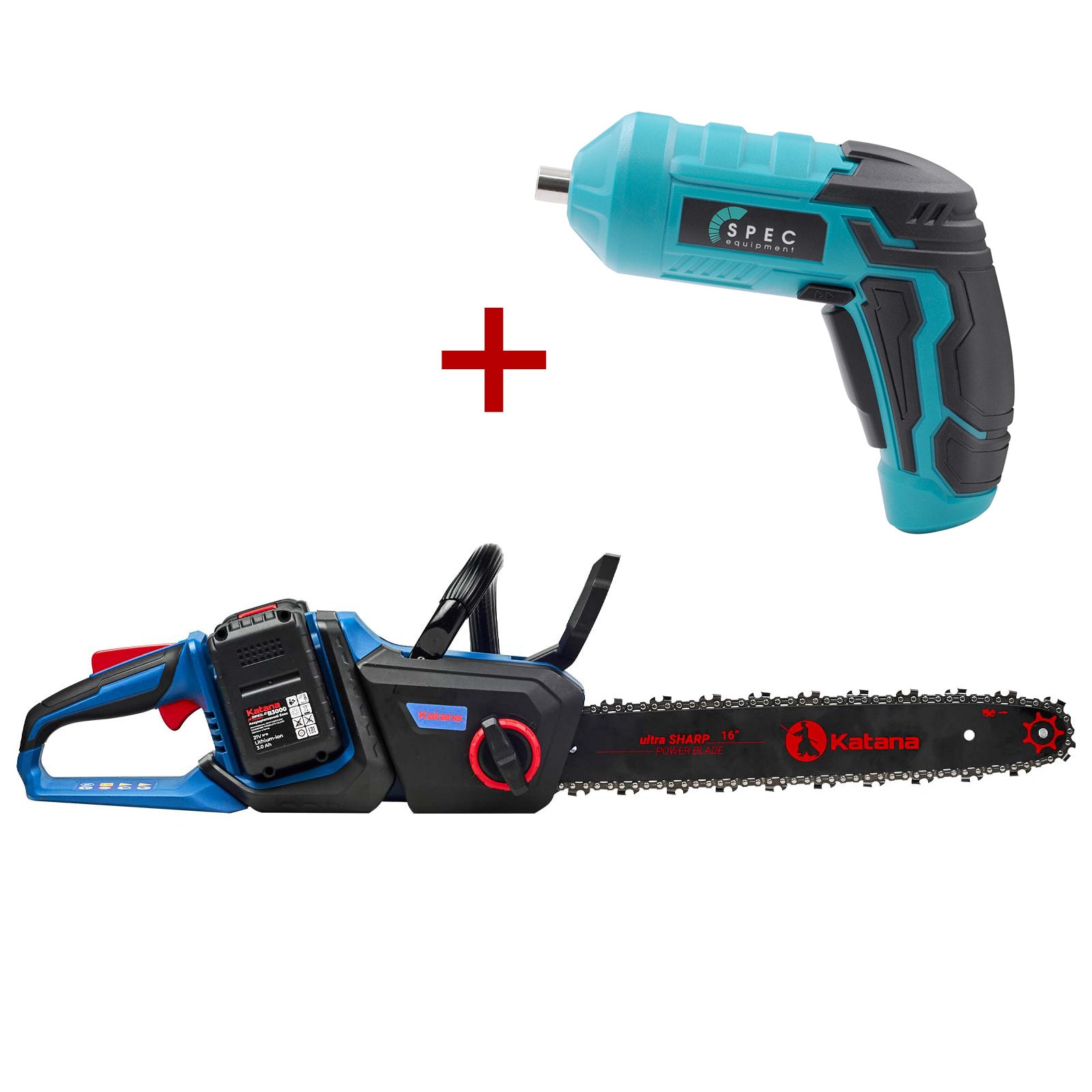 АКЦИЯ! Пила цепная аккумуляторная KATANA DT2103-PRO + Шуруповерт аккумуляторный(отв-ка)SPEC SW3000