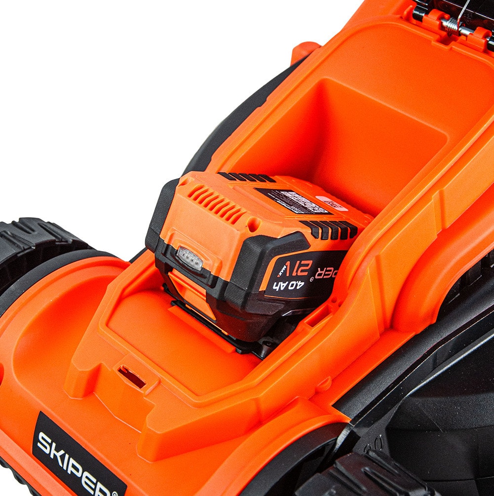 Газонокосилка аккумуляторная SKIPER KW320 (32см, бесщёт.двиг, 2акк*21В*4А/ч), фото 11