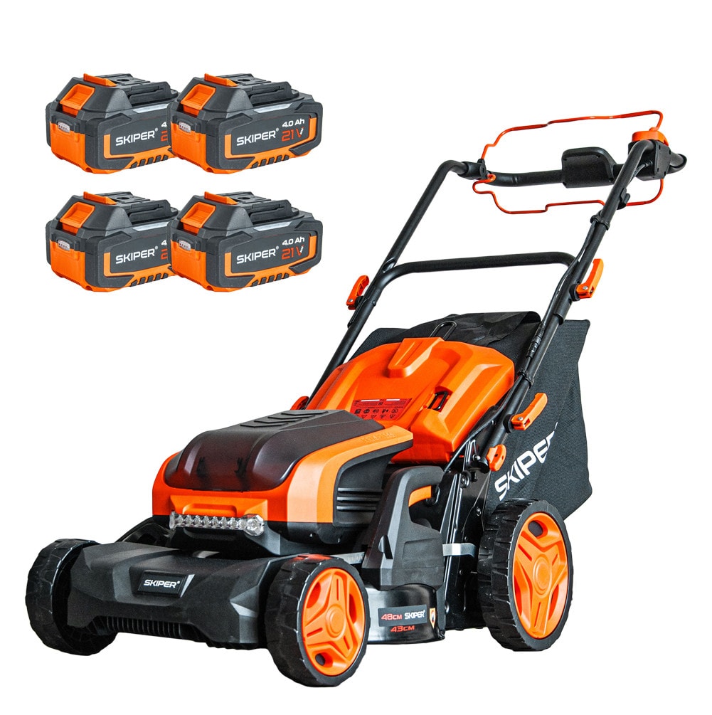 Газонокосилка аккумуляторная SKIPER SW480 (48см,самоход,бесщёт.двиг,мульч.,4акк*21В*4А/ч)