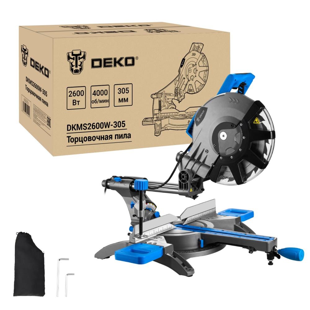 Пила торцовочная DEKO DKMS2600W-305 Laser