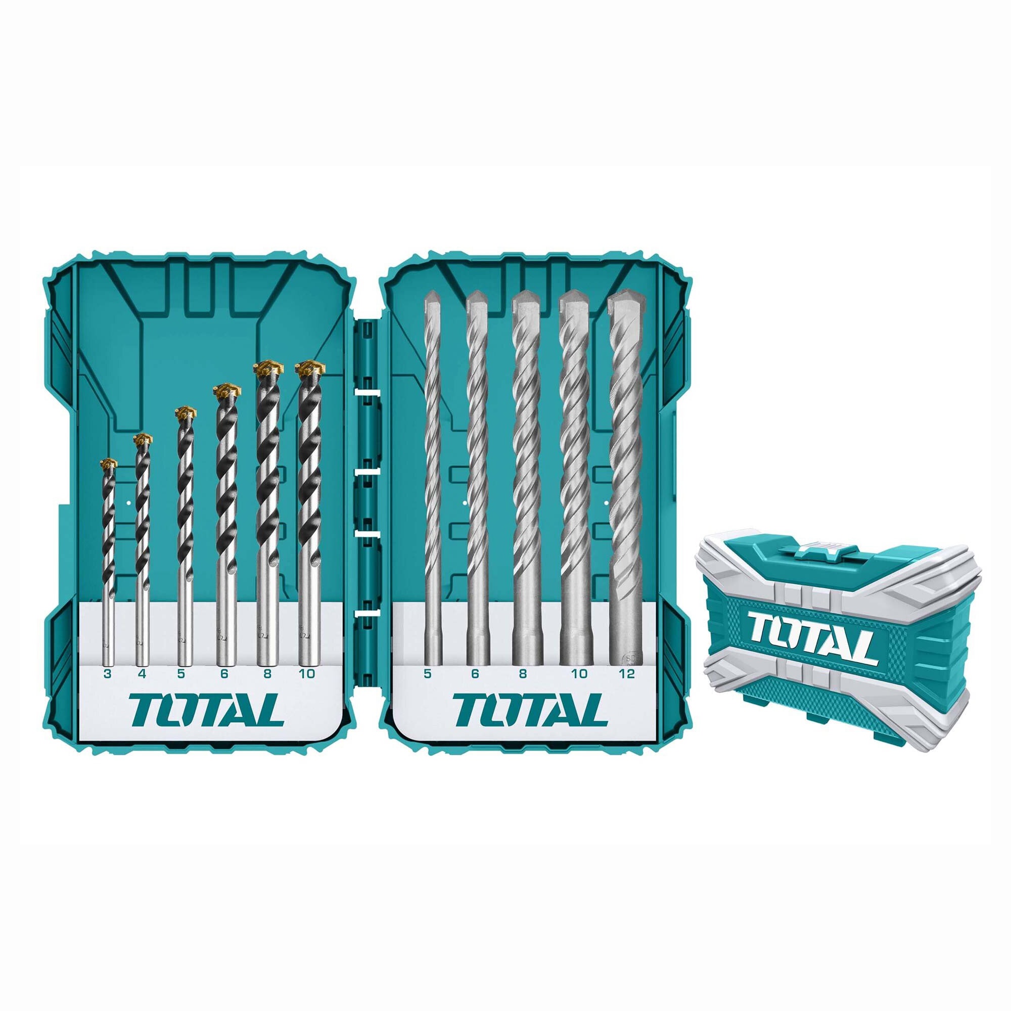 Набор сверл по бетону и буров SDS-plus TOTAL TACSDL31101 (11 шт), фото 2