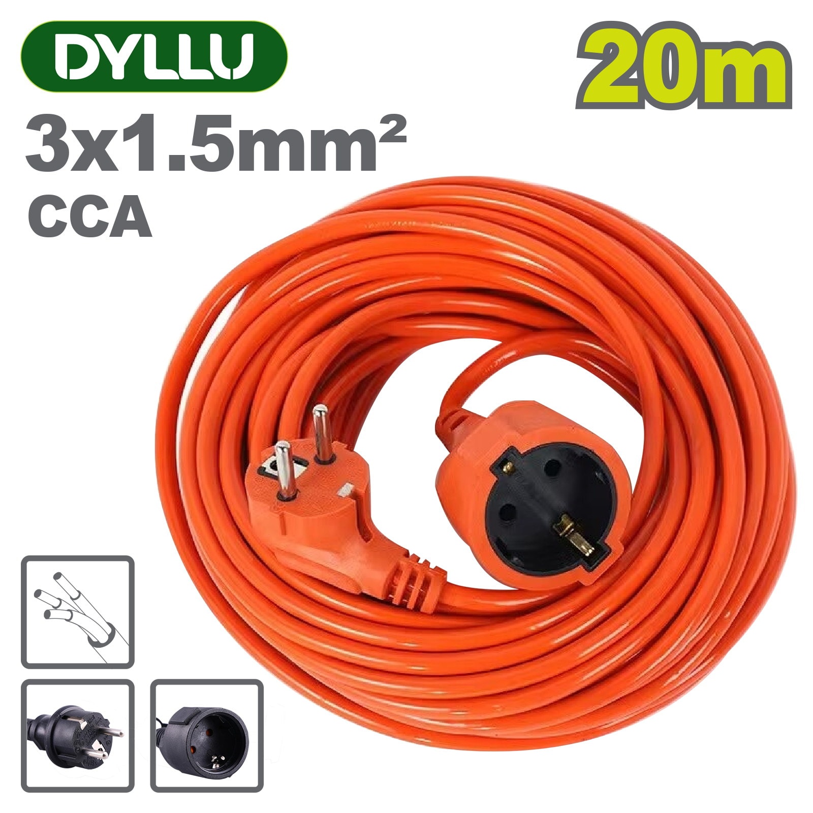 Удлинитель 20м DYLLU DTEJAG05