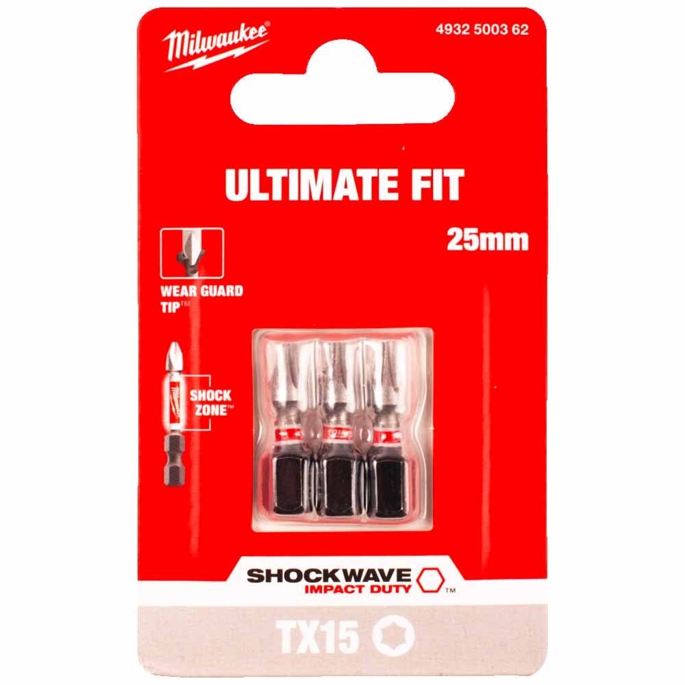 Бита ударная Shockwave Impact Duty TX15 25 мм (3 шт) Milwaukee (4932500362)