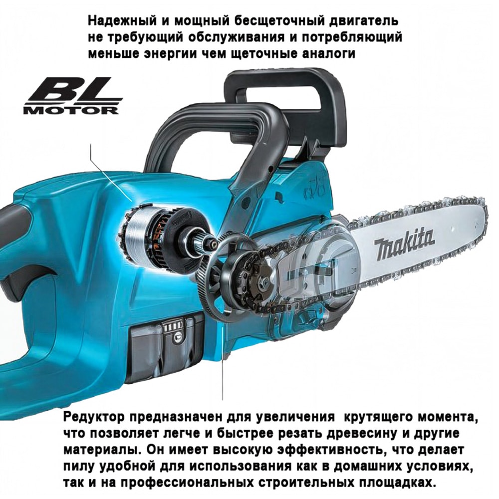 Пила цепная аккумуляторная DUC407Z (DUC 407 Z) MAKITA, фото 2