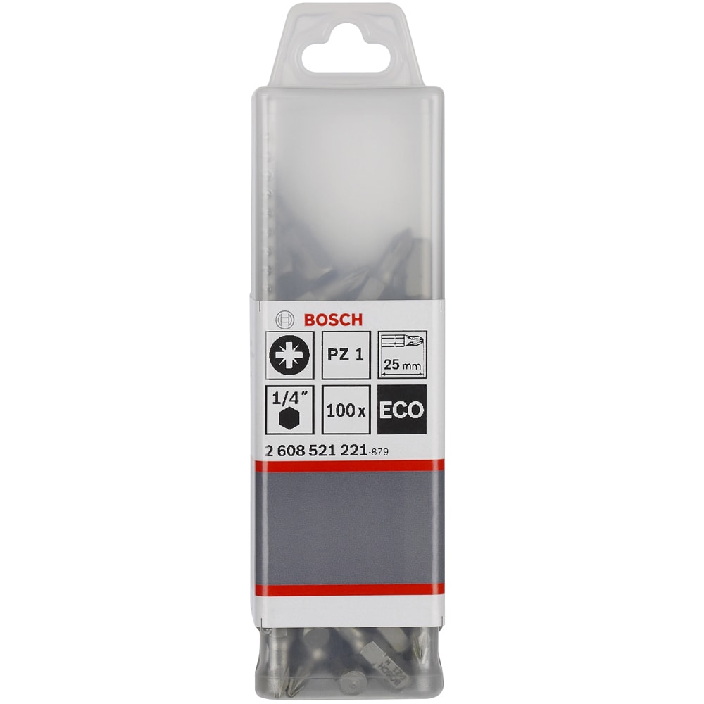 Бита крестообразная ECO PZ1 25 мм (100 шт) BOSCH (2608521221), фото 2