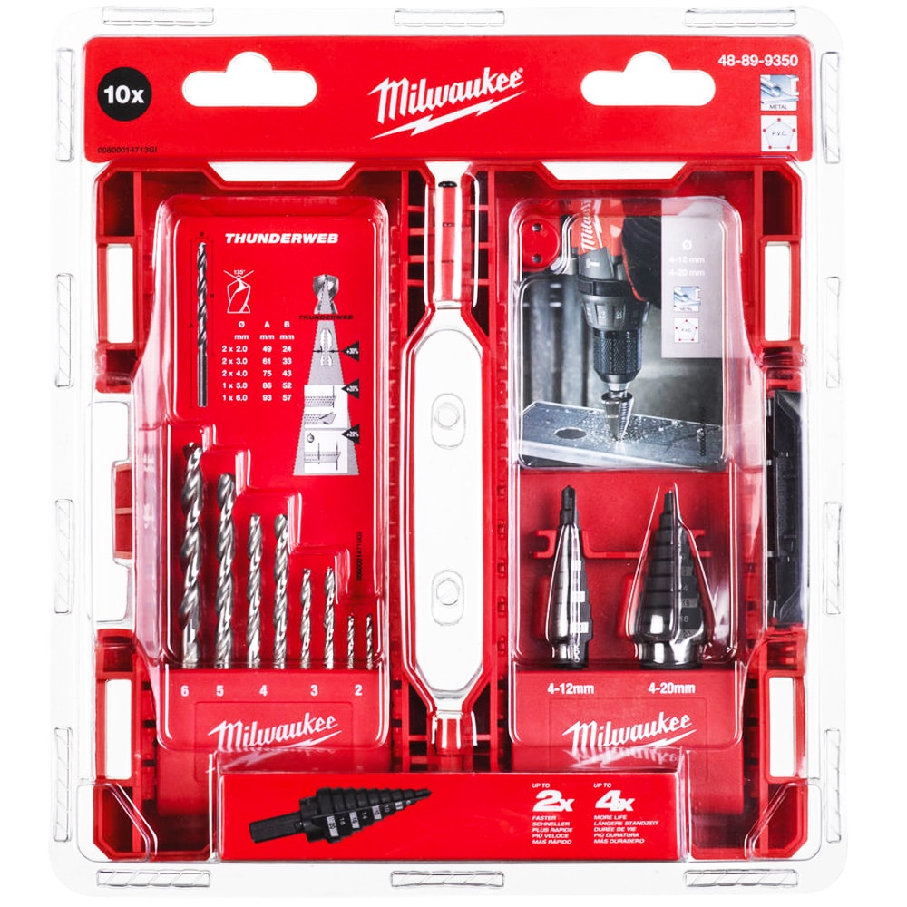 Набор сверл по металлу STEP DRILL SET HSS-G Thunderweb Milwaukee (48899350)