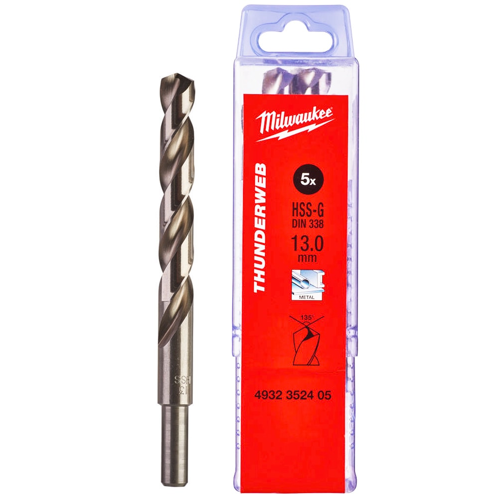 Сверло по металлу 13x151 мм HSS-G (5 шт) Thunderweb Milwaukee (4932352405)