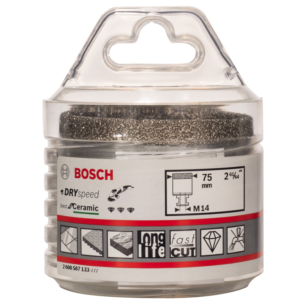 Алмазная коронка D75 мм M14 Best for Ceramic BOSCH (2608587133), фото 2