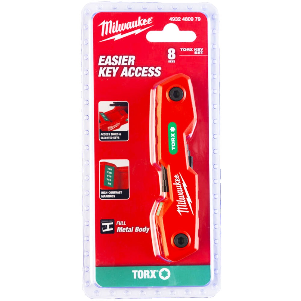 Набор складных ключей Torx Т9 - Т40 (8 шт) Milwaukee (4932480979)