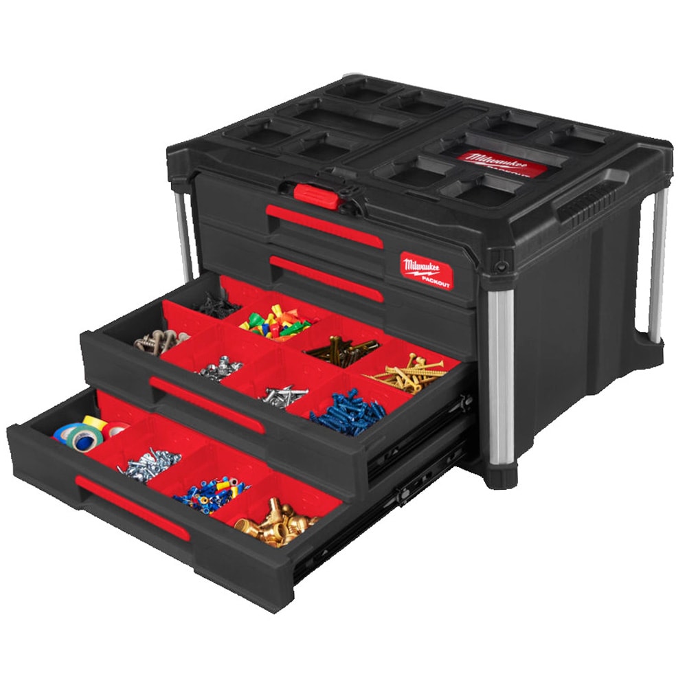 Кейс с 4-мя выдвижными отсеками PACKOUT DRAWER BOX Milwaukee (4932493189), фото 4