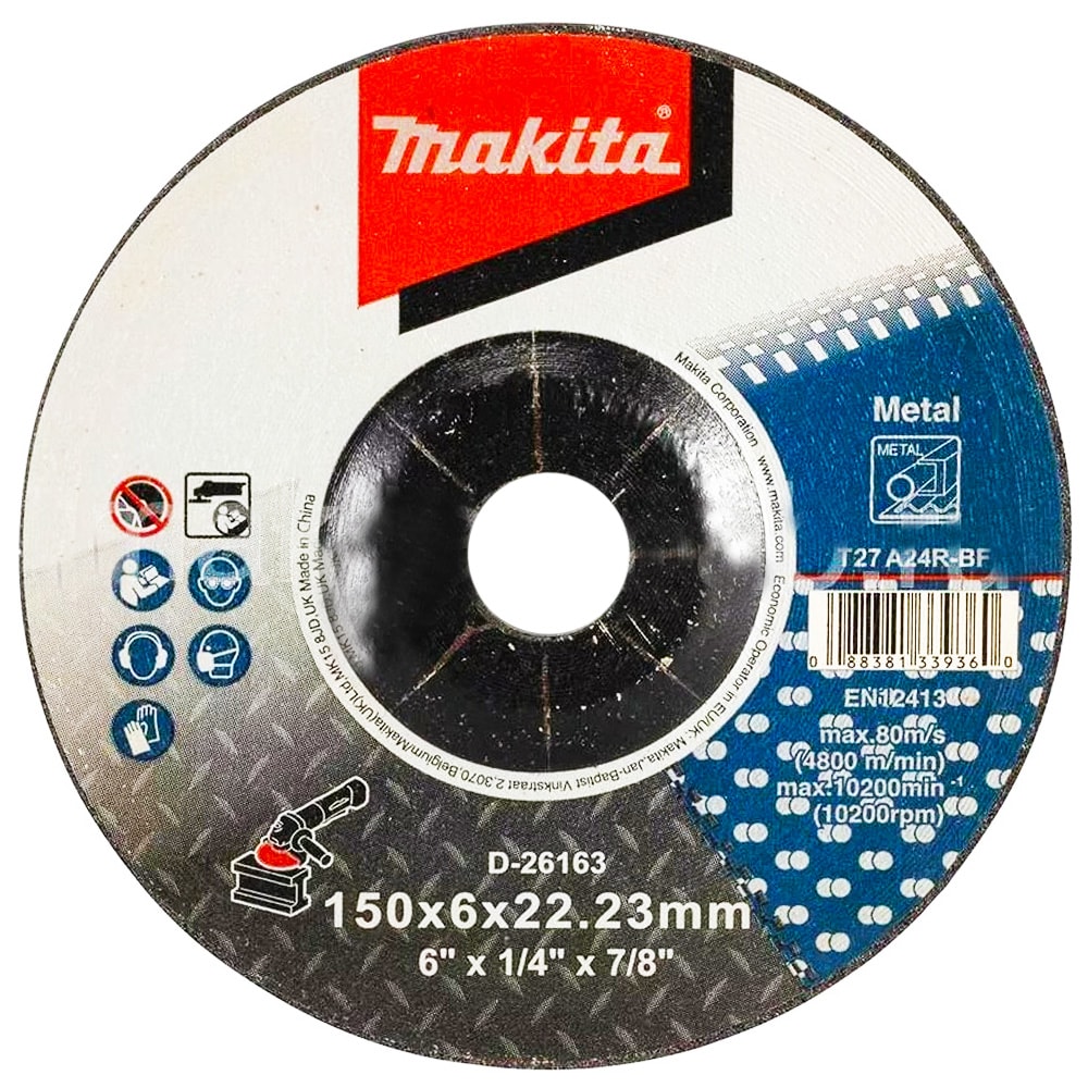 Круг обдирочный 150х6х22,23 мм по металлу, MAKITA