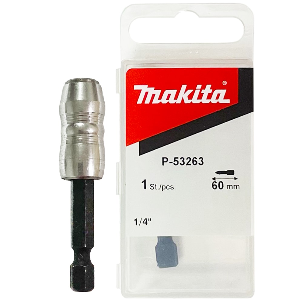 Держатель бит магнитный 60 мм хв. 1/4" (с фиксатором), MAKITA