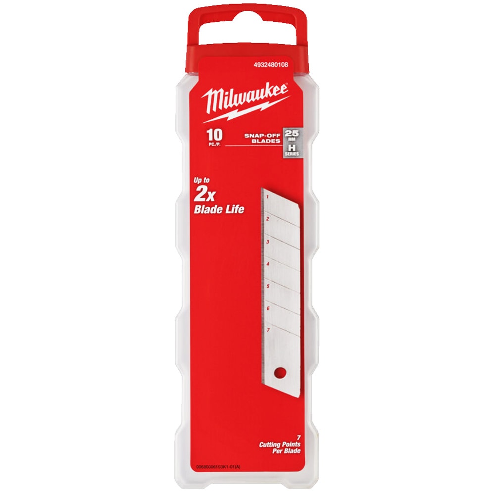 Запасное лезвие к ножу 25 мм (10 шт) к ножу Milwaukee (4932480108), фото 3