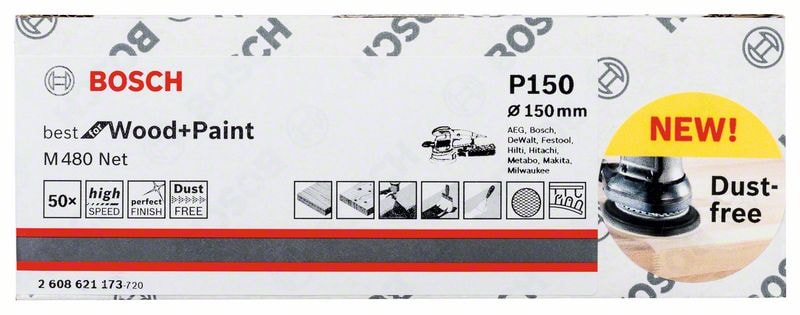 Шлифлист-сетка Best for Wood and Paint 150 мм Р120 BOSCH (2608621173), фото 4