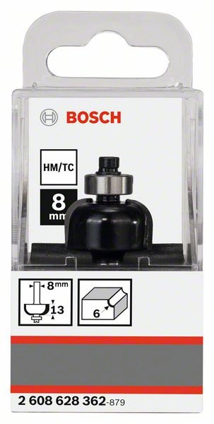 Фреза__Галтельная R 6 D13x53 / хв 8 мм, BOSCH