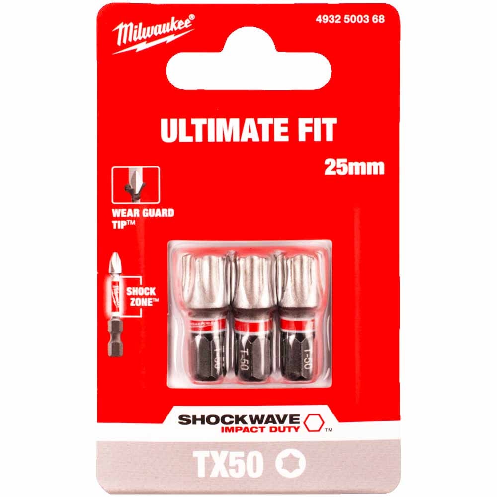 Бита ударная Shockwave Impact Duty TX50 25 мм (3 шт) Milwaukee (4932500368)