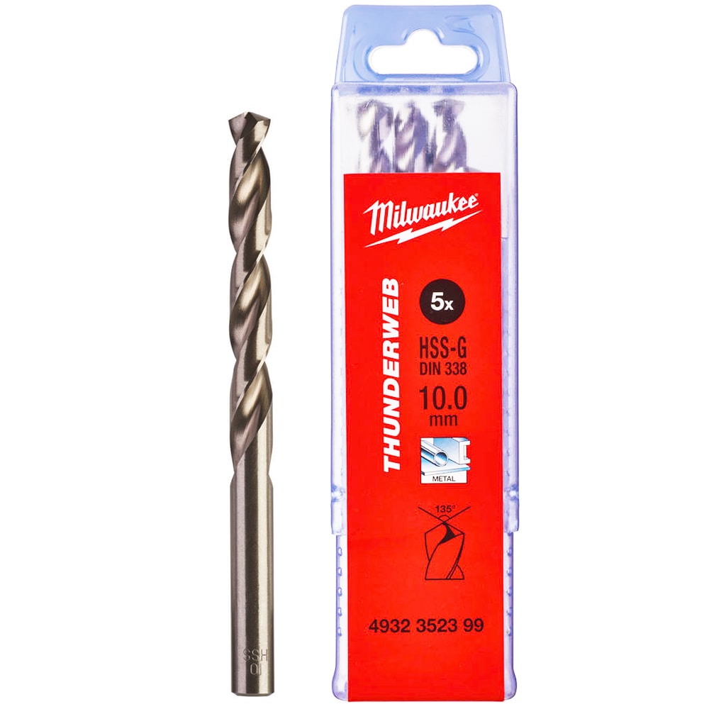Сверло по металлу 10x133 мм HSS-G (5 шт) Thunderweb Milwaukee (4932352399)