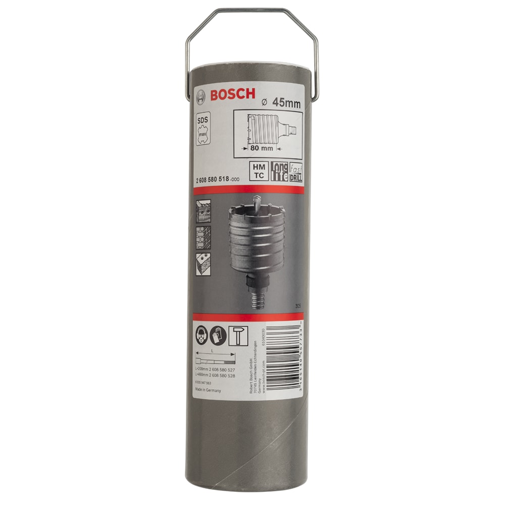 Коронка по бетону SDS-max-9 45 мм BOSCH (2608580518), фото 2